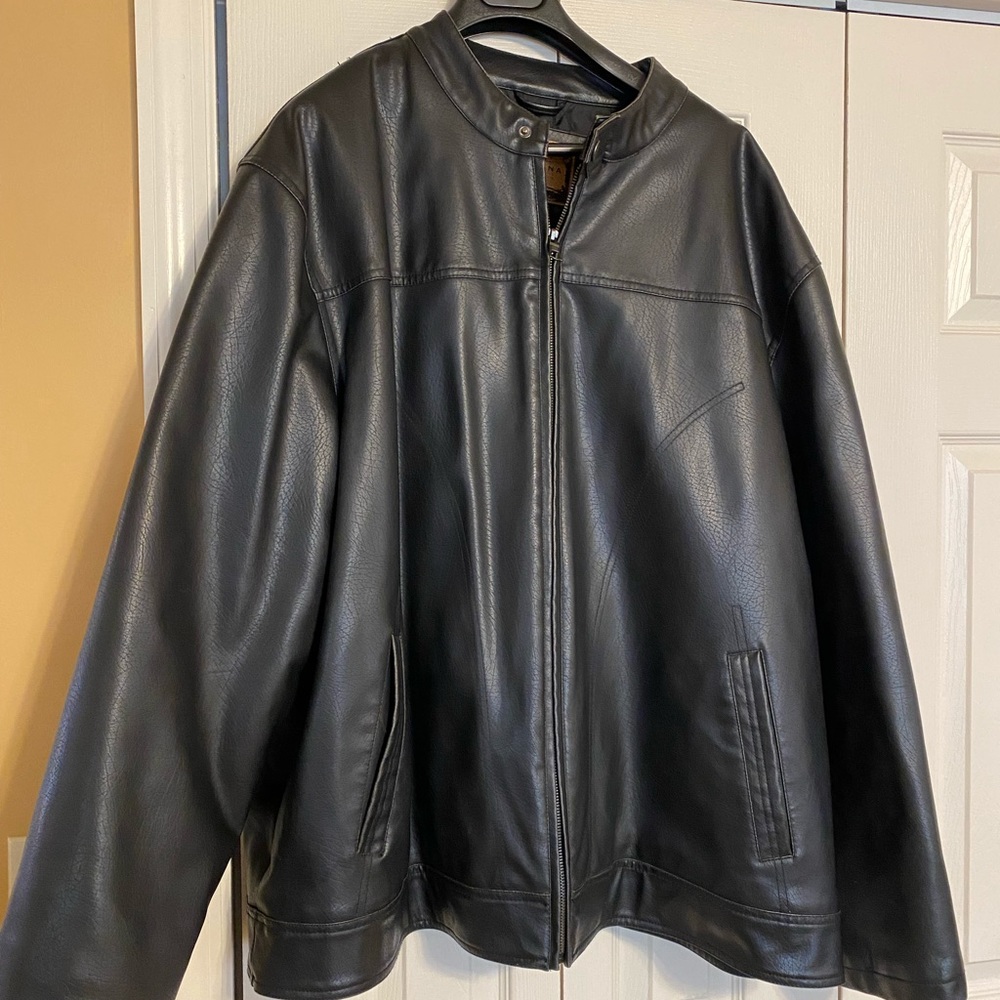 Arizona Mens Faux Leather Moto Jacket 3XL